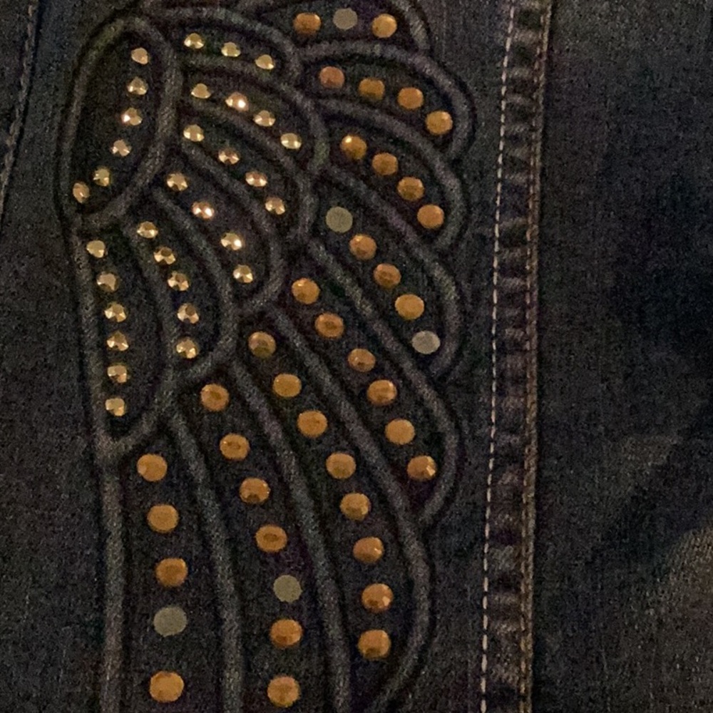 V Cristina Vintage Embellished Jean Jacket - Picture 11 of 11